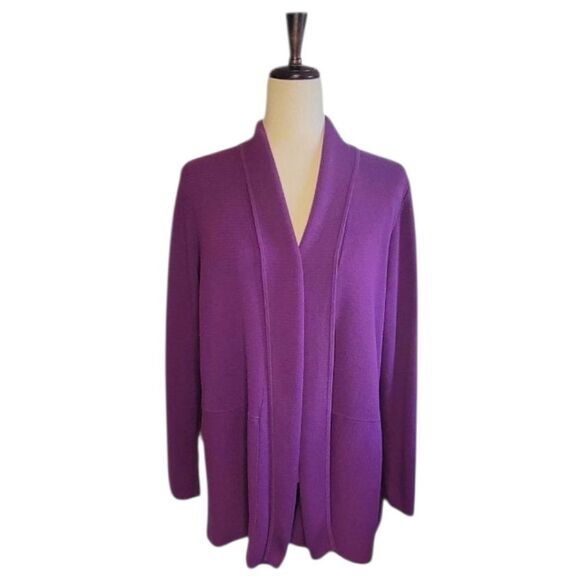 Talbots Sweaters - Talbots Vibrant Purple Open Women's Cardigan Size 1X